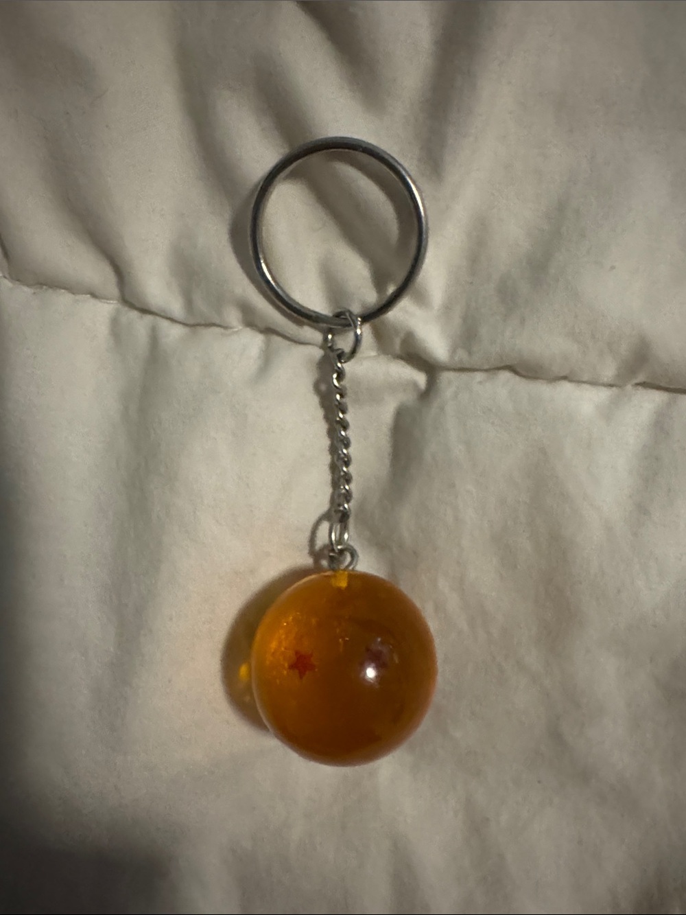 Orange Dragon Ball Keychain - Star Detail